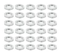 PATIKIL M8x1.0 Acero Hexagonales Tuercas 60 Paquete Métrico Rosca Galvanizado Acabado Herraje Tuercas Tornillo Perno Sujetadores para Lámparas Maquinaria Reparación 2,5mm Altura