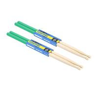 PATIKIL Madera Baqueta Antideslizante Mango Agarres Tambor Palo Envoltura 5A Verde 2 Par para Batería Musical Instrumento Percusión