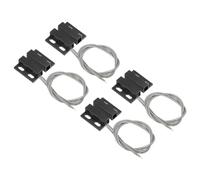 PATIKIL Magnético Lámina Interruptor, 4 Paquete NO Cableado Superficie-Montado Magnético Contacto Interruptor para Puerta Ventana, Negro