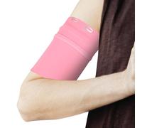 PATIKIL Manga Brazalete Universal para Correr 7.09"x4.33", Manga Brazalete para Teléfono Móvil con Bolsillo con Cremallera para Llaves Auriculares Tarjetas De Crédito Deportes (M, Rosa)