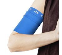 PATIKIL Manga Brazo Universal para Correr 7.09"x4.33", Manga Brazo para Teléfono Móvil con Bolsillo con Cremallera para Llaves Auriculares Tarjetas De Crédito Deporte Gimnasio (M, Azul)
