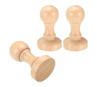 PATIKIL Mango de Madera para Sellos de 35Mm, Pack de 3 Pomos para Montar Sellos, Tiradores de Cajón para Crear Manualidades Y Scrapbooking, Marrón