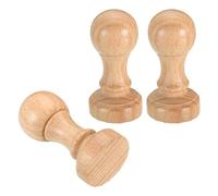 PATIKIL Mango de Madera Redondo para Sellos de 30 mm, Pack de 3 Pomos de Madera para Sellos, Tiradores de Cajón para Crear Sellos, Manualidades, Scrapbooking, Marrón
