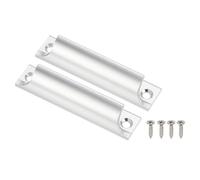 PATIKIL Manija De Elevación De Ventana 3", 2 Pcs Tiradores De Agujero Central De Aleación De Aluminio Para Cajones De Gabinete Con Tornillos Para Ventana De Hogar Cocina Armario, Plateado