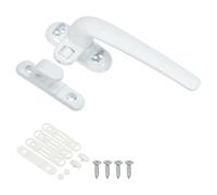 PATIKIL Manija de Ventana de Aleación de Aluminio, Cerradura de Ventana Batiente Interna y Externa para Ventanas Correderas, Seguridad de Ventanas, Color Blanco (Mano Derecha)