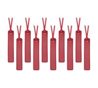 PATIKIL Marcapáginas de cuero, 10Pcs Marcadores de página rectangulares para lectura Hombres Mujeres Maestros Lectores Amantes de libros Escritores, Rojo