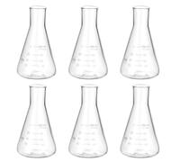 PATIKIL Matraz Erlenmeyer, 6 Pzas 100ml 3.4oz Boca Estrecha Matraces Graduados Vidrio Borosilicato Con Escala Impresa Para Experimentos De Laboratorio Química Estudio Científico
