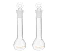 PATIKIL Matraz Volumétrico de 10 ml, 2 Unidades de Matraz Volumétrico Graduado de Vidrio Borosilicato 3.3 con Tapón de Vidrio, Tolerancia de 0.18 ml, Transparente