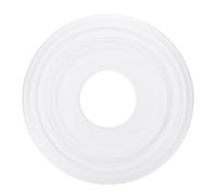 PATIKIL Medallones de Techo, 31x10cm Rosetón de Estuco de Espuma PU Placa de Cubierta Medallón de Araña para Techo Ventilador Pared Lámpara, Estilo Simple, Blanco