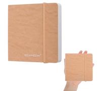 PATIKIL Mini libro de acuarela de 4.7 x 4.7 pulgadas, 30 páginas, mini cuaderno de bocetos portátil de acuarela, bloc de bocetos pequeño para pintar, marcador acrílico, suministros de arte de viaje