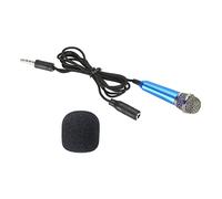 PATIKIL Mini Micrófono Portátil Vocal Micrófono Azul para Voz Grabar y Canto Paquete de 1