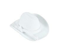 PATIKIL MiniDa Cowboy Bianchi Miniaturizzati Accessori Per Case Delle Bambole Decorazioni Per Matrimoni Festa Capelli Pupazzi Di Neve 6.6 x 5.1 x 3 cm