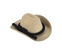 PATIKIL MiniDa Cowboy, Khaki Miniature Cappello Western Cowboy Accessori Per Case Delle Bambole Per Artigianato Bambole Decorazione Per Capelli Matrimonio Feste Vestito Pupazzo