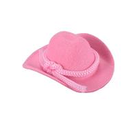 PATIKIL MiniDa Cowboy Rosa Accessori In Miniatura Per Case Delle Bambole Decorazioni Per Bambole Matrimoni Feste Accessori Per Capelli Pupazzi Di Neve 6.6 x 5.1 x 3 cm