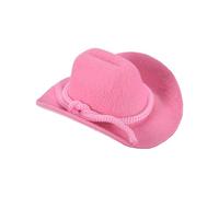 PATIKIL MiniDa Cowboy Rosa Accessori In Miniatura Per Case Delle Bambole Decorazioni Per Matrimoni Feste Accessori Per Capelli Pupazzi Di Neve 8.5 x 7.1 x 4 cm