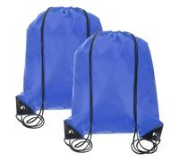 PATIKIL Mochilas De Cordón, 2 Pack Bolsas De Cordón Deportivas Para Gimnasio Yoga Viajes Natación Playa, Azul Zafiro