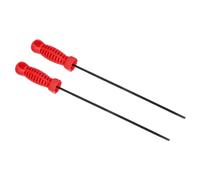 PATIKIL Motosierra Cadena Afilado Lima, 2 Paquete 5/32 Pulgadas (4,0mm) Redonda Cadena Sierra Afilador Lima con Plástico Mango para Motosierra, Rojo
