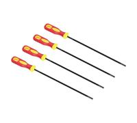 PATIKIL Motosierra Cadena Afilado Lima, 4 Paquete 3/16 de" (4,8mm) Redonda Cadena Sierra Afilador Lima con Plástico Mango para Motosierra, Rojo Amarillo