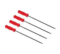 PATIKIL Motosierra Cadena Afilado Lima, 4 Paquete 3/16 de" (4,8mm) Redonda Cadena Sierra Afilador Lima con Plástico Mango para Motosierra, Rojo