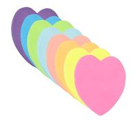 PATIKIL Notas adhesivas corazón 8 blocs 8 colores