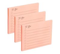 PATIKIL Notas adhesivas forradas de 4 x 3 pulgadas, 3 blocs de notas diarias, listas de tareas diarias, bloc de notas adhesivas, bloc de mensajes de lista de verificación autoadhesivas para la oficina