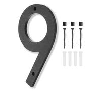 PATIKIL Números De Casa De 8 Pulgadas Letreros De Dirección De Casa Números Flotantes Grandes Números Modernos Con Tornillos Para Pared Exterior Calle Negro 9