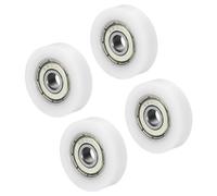 PATIKIL Nylon Polea Rueda 6x28x7mm, 4 Paquete 608zz Rodamiento Deslizante Transportador Rodillo Rueda para Puerta Ventana Cajón Herraje Conducción Mecánico Equipo, Blanco