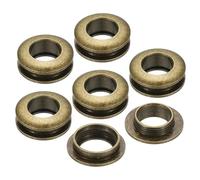 PATIKIL Ojales de Latón Macizo de 10 mm (2/5 Pulgada), 6 Piezas Arandelas de Superficie Arqueada con Arandela para Zapatos Ropa Artesanías Bolsa Artesanía en Cuero, Bronce
