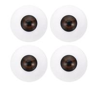 PATIKIL Ojos de 30 mm, 2 Pares de Ojos Acrílicos Realistas, Mitades de Ojos de Plásticos, Máscaras, Accesorios de Halloween, Color Marrón Oscuro