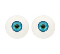 PATIKIL Ojos de 32 mm 1 Par de Ojos Acrílicos Realistas Máscaras Azul Verde | Mitades de Ojos de Plásticos, Accesorios de Halloween, Arte y Manualidades