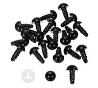 PATIKIL Ojos De Seguridad De 10 Mm, 20pcs Ojos De Plástico Para Manualidades Con Película Protectora Y Arandelas Para Animales Peluche Juguetes De Crochet Muñecas Manualidades DIY, Negro