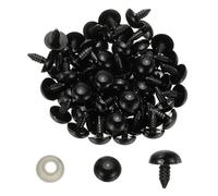 PATIKIL Ojos De Seguridad De 14mm, 100 Juegos De Ojos De Plástico Para Manualidades Con Arandelas, Ojos De Seguridad Para Animales De Peluche, Crochet, Manualidades DIY, Negro