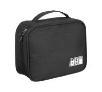 PATIKIL Organizador De Cable De Viaje Estuche Portátil para Cámara Bolsa Organizadora Electrónica Estuche De Almacenamiento Digital para Lente Cargador Cable Audífonos Artículos Negro