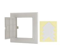 PATIKIL Panel De Acceso Para Drywall 125x125mm Paneles De Plástico ABS Para Escotilla De Inspección Puerta De Acceso Con Cinta Adhesiva De Doble Cara Para Cubrir Cajas De Fusibles Gris