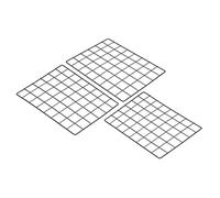 PATIKIL Panel de rejilla de alambre de 16 x 12 pulgadas, paquete de 3 paneles decorativos de rejilla de pared, tablero de fotos, decoración de fotos, organizador colgante para oficina en casa, color negro