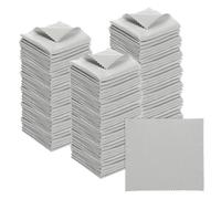 PATIKIL Paño De Microfibra para Limpiar Gafas 5.5"x5.5", Paquete De 100 Paños De Limpieza para Gafas, Paño Suave para Limpiar Pantallas, para Lentes De Cámara, Gafas, Pantallas, Gris