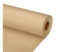 PATIKIL Papel de Regalo 15"x1000" (80') Rollo de Papel Kraft de 80 GSM para Envolver Regalos Tablón de Anuncios Envoltura de Ramo de Flores Marrón