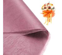 PATIKIL Papel de regalo de flores de 29.5 pies, 1 rollo de papel de seda de algodón para ramo de flores, envoltura de regalos, día de San Valentín, graduación, regalo floral, rosa morada