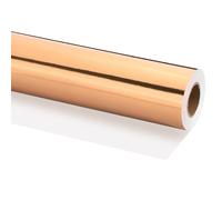 PATIKIL Papel de Regalo Metálico, 30cm x 20m Papel de Envoltura Mate, Rollo de 120 G/M² para Regalo de Fiestas, Boda, Cumpleaños, Mujeres y Hombres, Oro Rosa