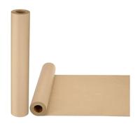 PATIKIL Papel de Regalo Pack de 2 Rollos de 12"x600" (50') 80 GSM Papel Kraft para Envolver Regalos Tablón de Anuncios Envoltura de Ramo de Flores Marrón