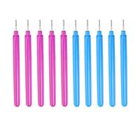 PATIKIL Papel Filigrana Herramientas, 10 Paquete Ranurado Aguja Pluma Rizado Enrollado para Tiras Bricolaje Arte Artesanía (Azul, Rosa Rojo)