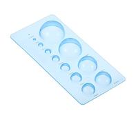 PATIKIL Papel Filigrana Plantilla Tablero 7x3 Pulgadas, Media Bola Cúpulas 2 Filas Molde Crimpado Herramienta para 3D Flor Maceta Artesanía, Azul