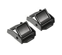 PATIKIL Paquete de 2 45mm Correa Metal Hebilla Delgado Tipo Zinc Negro | Aleación Antideslizante Leva Presión Bloqueo, para Amarre Correa