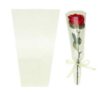 PATIKIL Paquete de 200 bolsas de envoltura de flores, mangas de embalaje florales matcha con cintas, lindas para ramos de boda, cumpleaños, graduación, aniversario, arreglo, regalo, 17.7 x 4.7 x 1.2