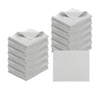PATIKIL Paquete De 50 Paño De Limpieza De Microfibra 7"x6" para Lentes Gris | Paños De Limpieza Para Gafas, Paño Suave Para Pantallas, De Cámara, En Bolsa, Gafas, Pantallas