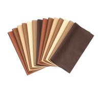 PATIKIL Paquetes de Tela de Algodón, 14 Piezas de 10 X 10 Pulgadas Cuadrados de Tela de Color Sólido Precortados para Coser Patchwork, Quilting, Manualidades, Marrón