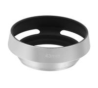 PATIKIL Parasol De 43mm Universal De Metal Hueco con Rosca Y Ventilación para Fujifilm para Nikon para Pentax Plateado