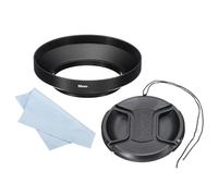 PATIKIL Parasol de 58mm Capucha de Superficie Mate de Ángulo Amplio con Interior Antirreflectante y Tapa de 82mm para Lente de Cámara Negro