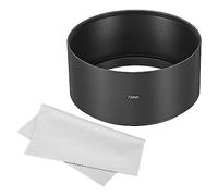 PATIKIL Parasol de lente de 72 mm, superficie esmerilada de enfoque largo, capucha interior antirreflectante con paño de limpieza para lente de cámara, color negro