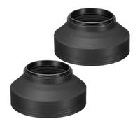 PATIKIL Parasol de Objetivo de 55mm, 2 Unidades, Protector de Goma Plegable para Bloquear el Exceso de Luz Solar y Reducir los Destellos y Deslumbramientos del Objetivo, Negro